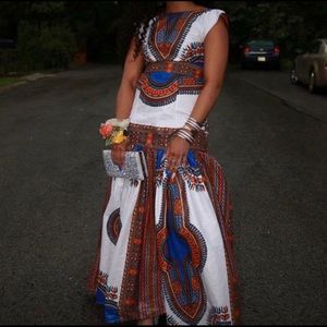 Beautiful African print dress. Worn once to Prom.